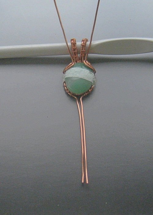 Dianna Biehl Mooses's Cabochon Woven Wire Pendant  - , Wire Weaving, Wire Wrapping, Wrapping, Wire Wrapping Jewelry, Weaving, Wire Weaving, Weaving Wire, 